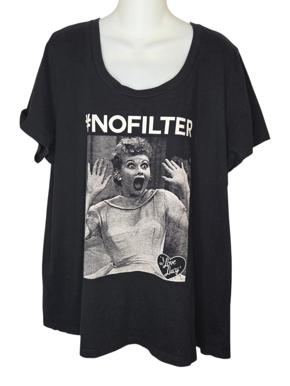 Project Karma I Love Lucy #NoFilter Scoop Neck Graphic Tee Shirt  Women’s 3 3x